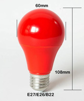 Ampoule LED Rouge SMD 630-660nm pour Veilleuse, Culot E26/E27/B22, Alimentation CA, Usage Domestique, Modèle A19/A60, pour Appareil Visage et Corps