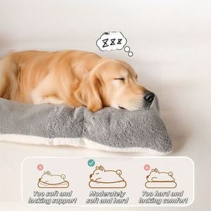 Modern Rectangle Solid Fashion Plush Thickened Dog Beds Comfortable Soft Eco-Friendly Large Cartoon Pet Sleeping Mats - Product Image 4