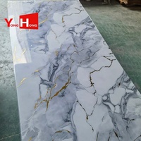 Panneaux muraux en pierre artificielle pour décoration intérieure/extérieure, imperméables, panneaux muraux en PVC, feuille de marbre