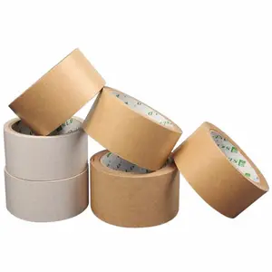 Gummed 자동 접착 Kraft 종이 테이프 밀봉 패킹을 위한 뜨거운 용해 접착제 브라운