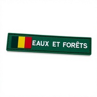 Patch en caoutchouc gaufré 3D, badge rectangulaire avec texte, fixation auto-agrippante, plaque décorative pour chapeau, vêtement, sac