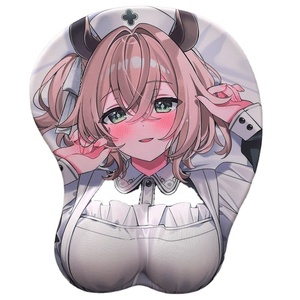 2025 New arrivals thấp moq 3D lớn hơn boob vú 370g chơi game cổ tay phần còn lại oppai chuột Pad tùy chỉnh Mousepad Ergonomic - Product Image 4