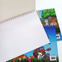 Carnet de dessin A4 épais à spirale Little Rabbit pour enfants, avec motifs de dessins animés mignons, pour croquis, art, peinture et gouache, 60 feuilles