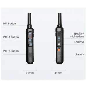 YANTON-walkie-talkie X100, radio de dos vías inteligente, android, 4G, 100 km de alcance