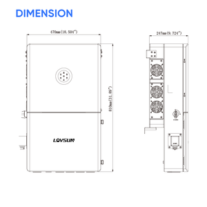 เครื่องแปลงไฟไฮบริด 120/240 โวลต์ AC ความถี่สูง คลื่นไซน์บริสุทธิ์ 48 โวลต์ DC 5 กิโลวัตต์ 8 กิโลวัตต์ 10 กิโลวัตต์ 12 กิโลวัตต์ แบบแยกเฟส - Product Image 3