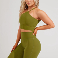 Soutien-gorge de sport pour femme - Bretelles halter, extensible dans quatre directions, coussinets amovibles, en Spandex/Nylon, options personnalisées, fermeture avant Active