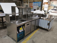 Service de personnalisation fabriqué en usine - Table de travail pour bar à thé Boba pour les entreprises de boissons