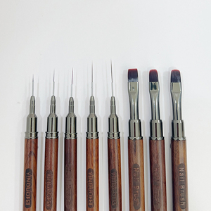 Pinceau liner à ongles en nylon personnalisé avec manche en bois, stylo de dessin fin pour fournisseur professionnel d'articles de nail art - Product Image 4