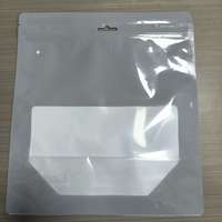 Pochette Doypack en Film Métallisé avec Fermeture Zip, Fenêtre Transparente, Laminé VMPET/PE, Logo Personnalisé Imprimé, Anti-humidité, Thermoscellable