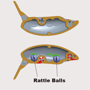 Esca Galleggiante Crank Bait 33mm 2.8g con Amo Singolo, Esca Artificiale in ABS per Pesca in Acqua Salata, Spigola e <span class=keywords><strong>Trota</strong></span> - Product Image 3