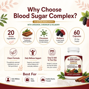 Capsules Complexe Glycémique : Complément Alimentaire Herbal avec Cannelle, Chrome et Mûrier pour le Bien-être Quotidien des Adultes - Product Image 2