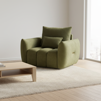 Teddy-Stoff Freizeitsessel Gemütlicher Akzent-Sessel für Moderne Wohnzimmer, Schlafzimmer und Villen