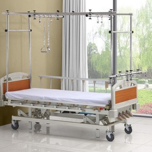 Kang Zhi Xing Hospital <b>Bed</b> KX-554 Manual Four Crank Orthopedic Elderly Care With Guardrail L2150W970H485mm - Product Image 1
