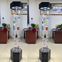 Comptoir de bijouterie de luxe en acier inoxydable, mobilier de magasin, vitrine de présentation de bijoux en verre, armoires à bijoux avec éclairage