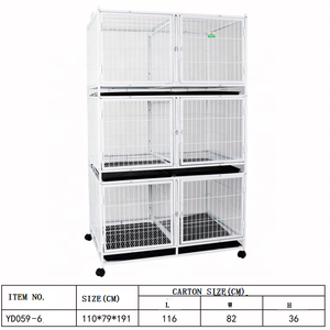 Wholesale2- 3 Tầng 6 Cửa Chăn Nuôi Ống Thép Hình Vuông Chó Lồng Mèo Lồng Động Vật - Product Image 6