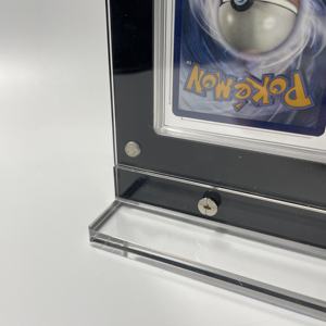 Black Acrylic 9-Slot Trading Card Display Frame for Graded Slabs <b>Desktop</b> <b>Stand</b> - Product Image 2