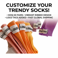 Chaussettes de sport athlétiques pour hommes, unisexes, en coton peigné, avec logo personnalisé, tendance streetwear, pour skateboard, compression, vente en gros