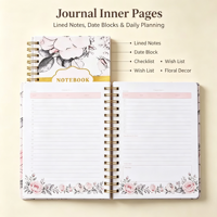 Services d'impression de livres : Carnet organisateur personnalisé à spirale, couverture rigide, pour le fitness, le tourisme, journal de bord, planificateur budgétaire avec boîte