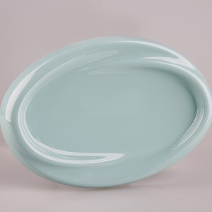 Assiette à salade en mélamine en forme d'arc, 8 pouces, passe au lave-vaisselle, plat de service - Product Image 1