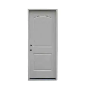 镀锌钢前门欧洲标准双面板2面板摇摆风格大门房屋安全入口门