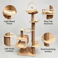 Arbre à chat multi-niveaux avec griffoir en sisal, maisonnette pour chat, mobilier pour animaux de compagnie, robuste et durable, pour chats de grande taille, pour intérieur