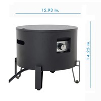 Foyer au gaz propane portable en acier sans fumée Garife GM6515, fabricant professionnel, avec couvercle pour le camping