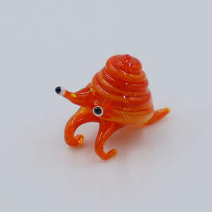 다채로운 미니 수제 무라노 램프 워크 유리 동물 입상 달팽이 소라게 조각 장식 미니어처 예술 - Product Image 4