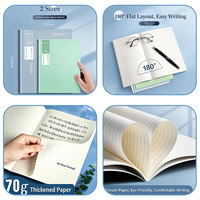 Premium Philippinisches A5 Genähtes Notizbuch 205x140mm 80g/m² Dickes Papier Liniert Flachliegendes Schulheft