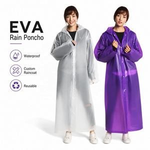เสื้อกันฝน Eva ราคาถูก เสื้อกันฝนแบบกำหนดเองพร้อมโลโก้ เสื้อกันฝนพลาสติกใสแบบถักสำหรับผู้หญิง เสื้อกันฝนกันน้ำสำหรับผู้ชาย เสื้อกันฝนสำหรับฝนตก - Product Image 1