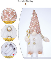 Poupée de Noël Nain Elfe de 30 cm avec Lumière LED, Décorations de Noël pour la Maison, Cadeaux de Nouvel An 2023 pour Enfants