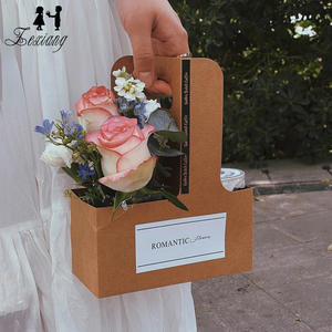 Boîte à gâteau et cadeau en papier kraft très vendue, avec gaufrage et dorure, pour l'emballage <span class=keywords><strong>de</strong></span> thé au <span class=keywords><strong>lait</strong></span> à emporter en automne, type sac fourre-tout - Product Image 3