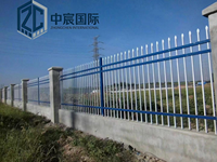 Barrière de sécurité métallique préfabriquée Zhongchen, protection extérieure durable pour entrepôt et cour