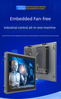 VINCANWO Panel Industrial IPRO Android Mini PC N2840 Pantalla táctil Computadora todo en uno sin ventilador montada en la pared con sistema de refrigeración