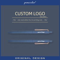 Stylo gel personnalisé à pinces, 0.5mm, vente en gros, 1 pièce, pour bureau et école, échantillon gratuit