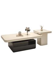 Table basse rectangulaire moderne minimaliste haut de gamme en roche, design de luxe léger, pour salon domestique