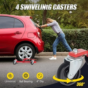 Chariot de déplacement pour roues de voiture, patins pour roues de véhicule, cric de positionnement pour roues, rouleaux robustes, chariot de déplacement pour roues, patins pour voiture, dispositif de levage de pneus - Product Image 3