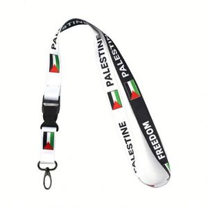 Manufacturer Promotional Bulk Printed Sublimation Logo Custom Palestine <b>Lanyard</b> With Set Item - Product Image 4