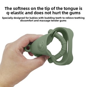 Mordedor de Silicona de Grado Alimenticio con Forma de Mapache, Juguete Suave <span class=keywords><strong>para</strong></span> Bebés de 0 a 24 Meses, Nuevo y Más Vendido de NH - Product Image 3