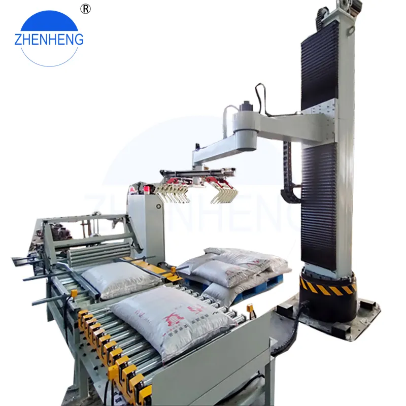 Zhenheng cemento columna Tipo paletizador caja máquina cajas de cartón Bagger Modo de apilamiento columna Robot paletizador 25kg bolsas