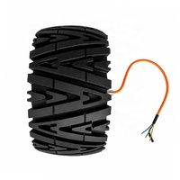 Moteur à moyeu à engrenages avec pneu plein de 16 pouces, couple élevé de 400 N.m, 72 V en option, charge maximale de 800 kg, moteur intégré à l'engrenage en acier pour châssis autonome