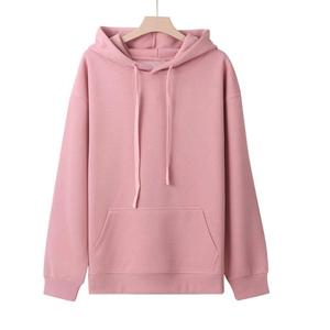 Sudadera con capucha de forro polar grueso, lisa, con logo bordable, venta al por mayor transfronteriza en stock - Product Image 3