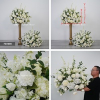 Vente en gros de boules de fleurs pour mariage, arrangements de haute qualité, boules de roses de 80 cm, décoration de mariage pour la Saint-Valentin, Noël