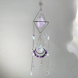 Attrape-soleil en cristal naturel de haute qualité en gros, attrape-soleil en cristal argenté à suspendre pour la guérison - Product Image 5