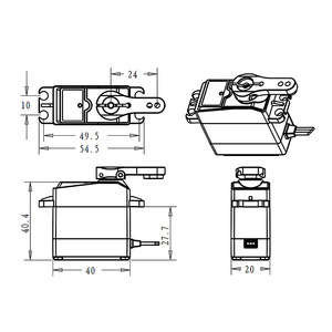 มอเตอร์เซอร์โวแบบไร้แปรงถ่าน BLS3375 แรงบิดสูง 75 กก. กันน้ำระดับ IP68 ความเร็วสูง สำหรับรถแข่ง RC - Product Image 4