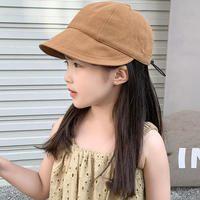 Sombrero de Protección Solar de PVC de 6 Paneles para Niños, Unisex, con Hebilla Metálica, Bordado a Mano, Estilo Primavera/Otoño, Diseño de Pescador con Visera