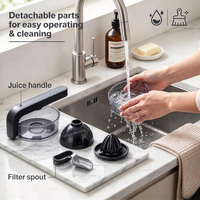 Presse-agrumes électrique portable 140W pour la maison, avec deux cônes interchangeables, pour oranges et citrons, presse-agrumes automatique