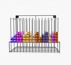 Moderno Estante de Almacenamiento de Cajas de Tinte para Cabello de Salón, de Metal con Recubrimiento de Polvo Negro, con Ranuras de Alambre para Montaje en Pared - Product Image 5