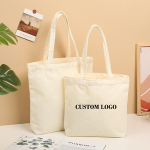 Bolsa de Lona Coreana Personalizada con Logotipo, Bolsa de Compras de Algodón con Bolsillos - Product Image 1