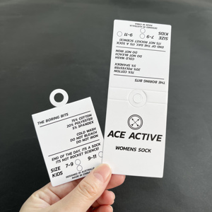 Carte de présentation personnalisée pour chaussettes avec logo, carte de présentation en papier pour la vente au détail avec crochet en papier pour l'emballage des chaussettes - Product Image 3