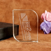 Ensemble de bureau en cristal K9 gravé au laser avec logo, de haute qualité, transparent, presse-papiers en verre vierge, cadeau souvenir, modèle de cadeau en gros